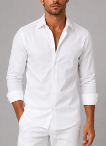 Custom Men's Formal Button Up Long Sleeve Dress <b>Shirts</b> High Quality Business <b>Office</b> Casual Wear Top Manufacturer Factory OEM ODM - Product Image 3
