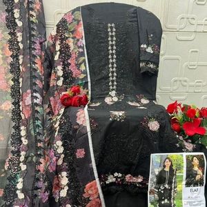 Chikankari Embroidered Cotton Kurti Set Kotta <b>Check</b> Dupatta Bottom Quick Dry Women Traditional Style Wholesale Aarika Textiles - Product Image 5
