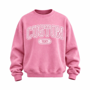 Women Casual Pink <b>Sweatshirt</b> Custom Logo Oversized Crew Neck Pullover Comfortable Fleece Wear Fashion Wear Outerwear <b>Sweatshirt</b> - Product Image 3