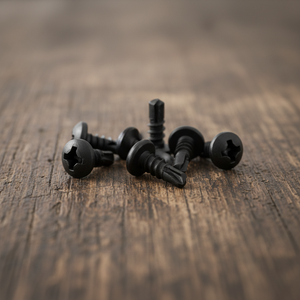 Vis à béton en acier au carbone revêtu noir PDC Modèle 11 - Tête cylindrique, pointe de perçage, entraînement Phillips, couple élevé, qualité DIN/ISO 4.8, maçonnerie - Product Image 3