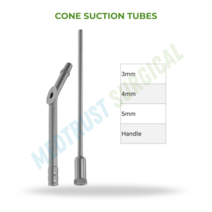 Tubes d'aspiration coniques 3mm 4mm 5mm, instrument chirurgical d'aspiration pour la neurochirurgie, pour les procédures cérébrales et vertébrales - Product Image 2