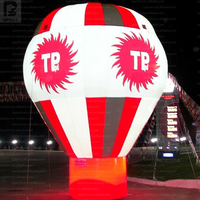 Ballon gonflable géant LED de 3 m en forme de montgolfière, avec logo personnalisé, coloré, en forme de goutte d'eau, pour la décoration de centres commerciaux/événements/festivals