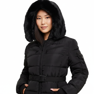 Veste d'hiver pour femme, veste d'automne-hiver pour femme, imprimé animal, imperméable, en polaire, col montant, manches longues, fermeture éclair - Product Image 1