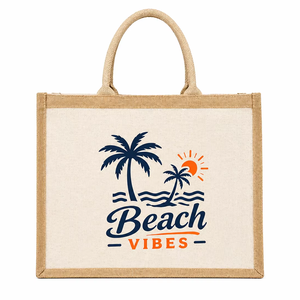 กระเป๋าหิ้วผ้าปอกระเจาเคลือบลามิเนต พร้อมหูเชือก เป็นมิตรกับสิ่งแวดล้อม ขนาดใหญ่ ใช้ซ้ำได้ สกรีนโลโก้ได้ กันน้ำ เหมาะสำหรับเดินทาง ช้อปปิ้ง ขายส่งจำนวนมาก อะมาเน่ - Product Image 1