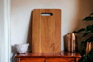 Victorian <b>Wooden</b> Rectangle Chopping Board With Handle Kitchen Cutting Block Single <b>Piece</b> - Product Image 4