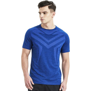 Men's Short Sleeve O-Neck T-<b>Shirt</b> Solid Color Knitted Quick Dry Sporty Fit Regular Length 100% Polyester - Product Image 5