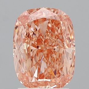 Diamante Cultivado en Laboratorio de 2.41 Quilates, Corte Cojín, Color Rosa Anaranjado Intenso, VS2, Certificado IGI, Diamante CVD al por Mayor para la Fabricación de Joyas - Product Image 1
