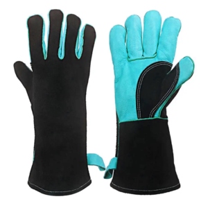 Premium Quality Cowhide Grain Split Leather Safety <b>Gloves</b> Extreme Heat Resistant <b>Long</b> Lasting Reinforced Welder Protection Gear - Product Image 2