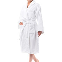 Peignoir de nuit pour femme en polyester 100 %, thermique, long, col en V, avec cordon de serrage, logo personnalisé et haute qualité
