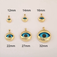 Collier avec pendentif œil bleu plaqué or, charme personnalisé, bijoux minimalistes, grand pendentif pour femmes, hommes, cadeau pour meilleur ami