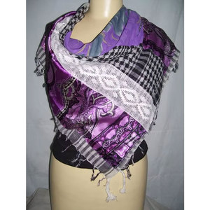 Pañuelo Cuadrado Personalizado con Diseño Arafat, Elegante Diseño de Parches de Tela Surtida, Ligero, Transpirable, Accesorio de Moda para el Verano - Product Image 1