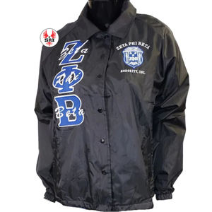 Veste coupe-vent Zeta Phi Beta, veste d'entraîneur légère et décontractée pour le printemps, veste bomber personnalisée pour entraîneur - Product Image 6