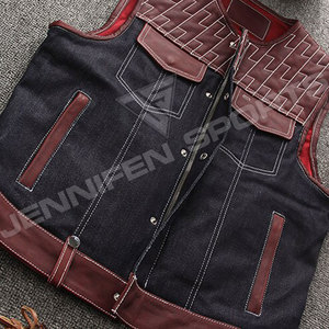 Nuevo Chaleco de Motociclista Profesional Transpirable para Hombre 2026, Chaleco de Cuero Vacuno/Mezclilla con Logotipo Personalizado - Product Image 3
