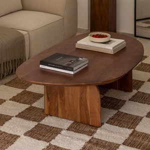 Vandana Hexa Lunaris Coffee <b>table</b> in acacia wood (135x80 cm) Bedum - Product Image 1