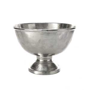 Frutero Decorativo, Utensilios de Cocina, Tazones para Mezclar, Acabado Antiguo en Peltre, Enfriador de Vino Champán Hecho a Mano, Tazón para Hielo con Pedestal - Product Image 2