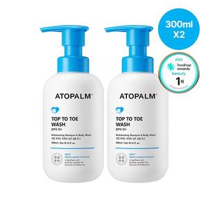 Set Sconto Neopharm di 2 Flaconi da 300ml di Atopalm, Detergente Idratante da Testa a Piedi con Ingredienti Aminoacidici - Product Image 1