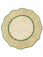 JNC Macramé Géométrique en Fil de Papier Fait Main Lavable Écologique de Luxe, Sous-Assiette de 35 cm de Diamètre pour Tables à Manger, Fabrication ODM/OEM