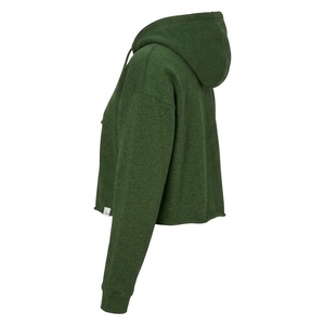 Sweat à capuche court épais délavé à l'acide, imprimé sérigraphié, ourlet brut vieilli, style streetwear décontracté, coupe oversize, vente en gros - Product Image 6