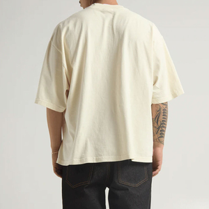Camiseta Oversize para Hombre Estilo Ruff, Algodón Lavado Vintage, Streetwear Oversize, Tejido Grueso, Cuello Redondo, Moda Casual, Suave - Product Image 2