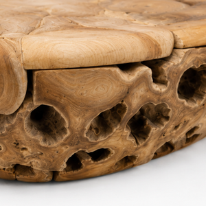 ARTERRA Premium Organic Teak Root Mosaic Eco-Friendly Handmade <b>Coffee</b> <b>Table</b> Oval Shape Accent <b>Table</b> Resort Lobby Living Room - Product Image 4