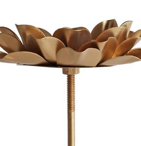 Porte-bougies de luxe en laiton en forme de lotus - Support artisanal doré pour bougies chauffe-plat en forme de fleur de lotus pour la décoration de table de mariage et centre de table domestique. - Product Image 4