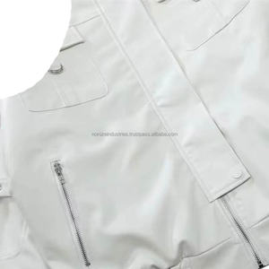 เสื้อแจ็คเก็ตหนังบุรุษแบบมีปกตั้ง  โลโก้ด้านหน้า  กระเป๋าหลายช่อง  กันลม  สไตล์นักขี่มอเตอร์ไซค์  แบบสั่งทำพิเศษสำหรับฤดูหนาว - Product Image 5