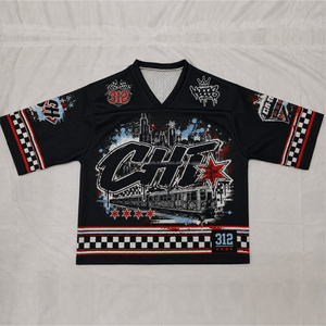 Camiseta Deportiva Retro Personalizada de Secado Rápido con Cuello en V, Estampada, Estilo Oversize, para Hombre, Camiseta de Baloncesto, Fútbol, Malla Transpirable - Product Image 2
