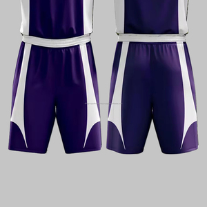 Tenues de basketball respirantes grande taille 100 % polyester sans manches fabriquées au Pakistan livraison rapide vêtements de sport ensembles bleus et blancs - Product Image 5