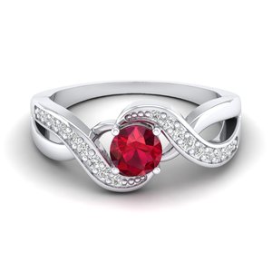 Bague REYES en argent sterling 925 avec moissanite certifiée GRA, taille ronde, 0,84 carat, pierre précieuse rubis, cadeau de mariage, bijoux fins – Grande Vente - Product Image 5