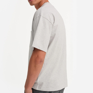 T-shirt à manches courtes avec poche, t-shirts d'été pour hommes, t-shirts en coton pur pour hommes, t-shirt en jersey biologique pour hommes, t-shirt à col rond pour hommes - Product Image 5
