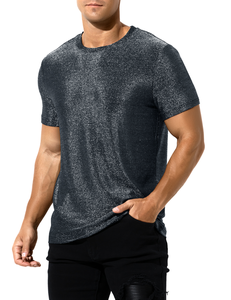 Camiseta Lisa de Alta Calidad para Hombre, Mezcla de Algodón Suave, Cuello Redondo, Manga Corta, Ropa Casual de Moda para el Día a Día - Product Image 6