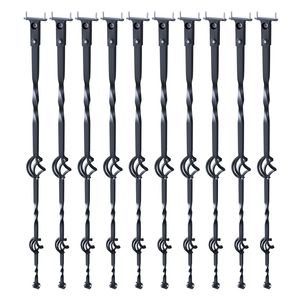 Pali Decorativi in Acciaio Zincato 44 x 1/2 Pollici, Confezione da 10, Balaustre Cavi Doppio BA per Terrazze e Scale in Metallo - Product Image 1