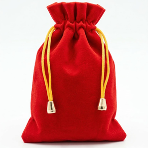 Premium Red Velvet Durable Water Resistant Jewelry Open <b>Pouch</b> Case Rings Earrings Necklace Bracelet Storage Travel Organizer - Product Image 1