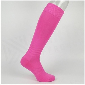 Pink <b>Knee</b> <b>High</b> <b>Socks</b> Solid Color Breathable Knitted for Adults Casual Wear - Product Image 3