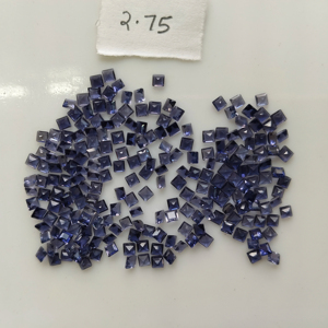 อิโอไลต์ธรรมชาติ 2.75 มม. ทรงสี่เหลี่ยมเจียระไนแบบ Step Cut คุณภาพดีที่สุด พลอยเม็ดเดี่ยวพร้อมเอฟเฟกต์ Pleochroic สำหรับทำเครื่องประดับ - Product Image 2