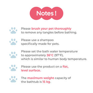 Baignoire multi-usages pour animaux domestiques HEDYS GROOMING - Bassin durable, sûr et facile à nettoyer pour le toilettage, le bain et la relaxation des chiens et des chats - Product Image 6