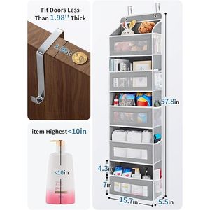 Organizzatore da Appendere Sopra la Porta, Mensola Portaoggetti, Portaoggetti da Appendere alla Porta - Product Image 2