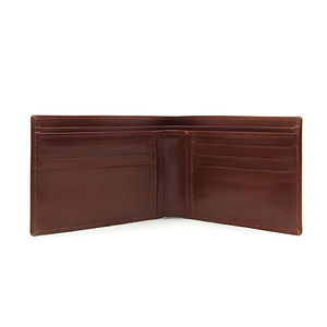 Classic <b>Brown</b> Genuine Leather Men's <b>Wallet</b> Bi Fold Vertical Card Storage Sleeve Compact Dual Section Interior Pocket For Bills - Product Image 3