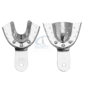 Juego de Bandejas de Impresión Dental CLASTY, Tamaño Pequeño, 5 Juegos, Superior e Inferior, Acero Inoxidable, Perforadas, Reutilizables, Autoclavables, CE ISO - Product Image 3