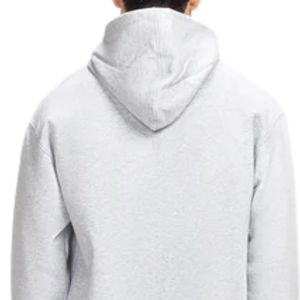 Sweat à capuche pour homme, coupe classique, en tissu polaire gris, imprimé sur la poitrine, style streetwear décontracté, confortable, OEM ODM, vente en gros - Product Image 5