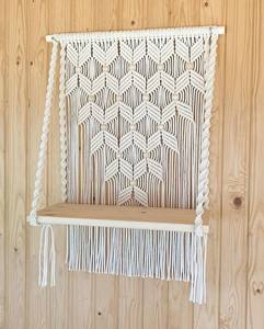 Support de plante suspendu en macramé de qualité export, décoratif, pour intérieur, maison, bureau, balcon, jardin - Product Image 3