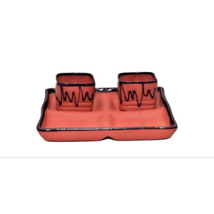 Juego de Té de Arcilla Europea Hecho a Mano con Bandeja - Duradero y Ecológico - Product Image 3