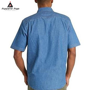 เสื้อเชิ้ตยีนส์ผู้ชายราคาโรงงาน คุณภาพสูง สีน้ำเงิน สไตล์ลำลอง สำหรับผู้ชาย สั่งซื้อจำนวนมาก ขายส่งจากผู้ผลิต - Product Image 5