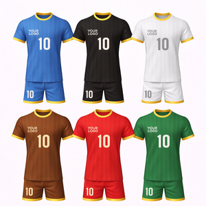 ชุดฟุตบอลโพลีเอสเตอร์ 100% แบบซับลิเมชั่นสั่งทำพิเศษ OEM แบรนด์ส่วนตัว ระบายอากาศได้ดี แห้งเร็ว สำหรับสโมสร โรงเรียน ทีม และลีก - Product Image 2