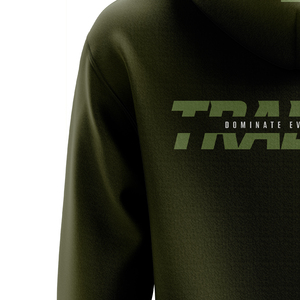 Sweat à capuche homme vert olive de haute qualité 100 % polyester épais coupe classique pull-over personnalisé broderie frontale ODM écologique - Product Image 4