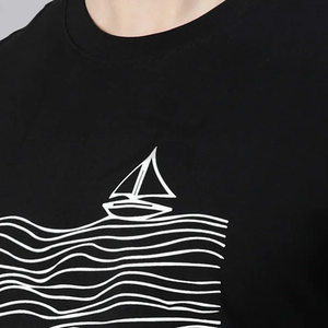 Camiseta de manga corta para hombre con impresión de logotipo totalmente personalizada, camiseta extragrande para hombre para venta en línea - Product Image 5