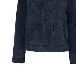 Women <b>Sherpa</b> Fleece Pullover <b>Hoodie</b> Oversized Warm Winter Teddy Sweatshirt Casual Streetwear Custom OEM Wholesale - Product Image 4