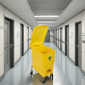 Contenedor de Residuos Médicos Cuadrado con Pedal, Ecológico, de Apertura Superior por Presión, Construcción de Plástico Resistente para Uso Hospitalario - Product Image 4