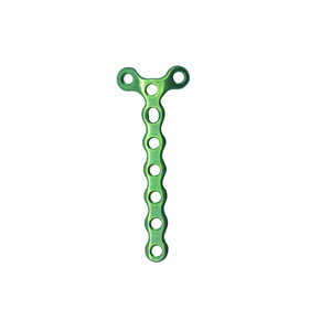 Plaque de blocage mini-T en titane anodisé bleu de 2,0 mm pour fractures métacarpales, certifiée CE ISO, pour implants chirurgicaux de la main - Product Image 1