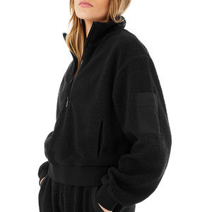 Sudadera con Capucha Corta de Moda al por Mayor para Mujer, Sudadera Oversize con Logo Personalizado, Estilo Urbano de Tendencia para Otoño/Invierno - Product Image 4